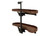 Rev-A-Shelf Craftsman Collection Solid Walnut Two-Tier Girasolo w/ Soft-Close and Black Accents for 12" Right Opening/Blind Left Corner Cabinets - 487CC-WN-12-RMB