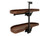 Rev-A-Shelf Craftsman Collection Solid Walnut Two-Tier Girasolo w/ Soft-Close and Black Accents for 15" Left Opening/Blind Right Corner Cabinets - 487CC-WN-15-LMB