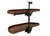 Rev-A-Shelf Craftsman Collection Solid Walnut Two-Tier Girasolo w/ Soft-Close and Black Accents for 18" Left Opening/Blind Right Corner Cabinets - 487CC-WN-18-LMB