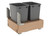 Rev-A-Shelf Double Metallic Silver 35 Qt. Maple Pullout Waste Container with Rev-A-Motion® Soft-Open/Soft-Close for 21" Base Cabinets - 4WCBM-21DM-2