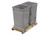 Rev-A-Shelf Double Silver 27 qt. Steel Bottom Mount Pullout Waste Container w/Soft Close for 15" Base Cabinets - 54WC-1527SC-17-1
