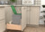 Rev-A-Shelf Double Silver 32 Qt. Maple Bottom Mount Pullout Waste Container w/ (1) Lid and BLUM Soft-Close Slides - 4WC-2432DM2-SC