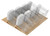Rev-A-Shelf Maple OXO Drawer Insert Organizer for 24" Base Cabinet Deep Drawers - 4OXO-24-1