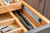 Rev-A-Shelf Maple Two-Tier Cutlery Replacement Drawer System for 15" Base Cabinets (No Slides) - 4WTCD-15H-1