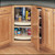 Rev-A-Shelf Polymer Full Circle 1-Shelf Lazy Susan w/Bottom Mount Rotating Post for Corner Base Cabinets - 6621-32-15-52