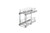 Rev-A-Shelf Two-Tier Bottom Mount Pullout Steel Wire Organizer - 5WB2-0922CR-1