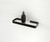 Swanstone Odile Suite Rectangular Shelf with Clear Glass in Matte Black - EXRECSHELF.002