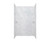Swanstone 36 x 62 x 96 Smooth Glue up Shower Wall Kit in Ice - EXSK366296.130