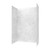 Swanstone 34 x 62 x 96 Metro Subway Tile Glue up Bathtub and Shower Wall Kit in Carrara - EXMTMK963462.221