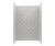 Swanstone 36 x 62 x 96 Metro Subway Tile Glue up Bathtub and Shower Wall Kit in Ice - EXMTMK963662.130
