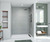 Swanstone 36 x 62 x 96 Metro Subway Tile Glue up Bathtub and Shower Wall Kit in Ash Gray - EXMTMK963662.203