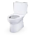 TOTO Glaston™ 1G® Two-Piece Elongated Toilet - 1.0 GPF, White - MS472124CUFG#01