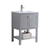 Fine Fixtures Brooklyn Vanity & Sink 24" Wide - Matte Gray - OPBR24GR