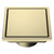 Fine Fixtures 6" Square Shower Drain | Convertible Design | Satin Brass - DRA6SB