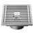 Fine Fixtures 6" Square Shower Drain | Slotted Design | Satin Nickel - DRB6SN