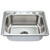 Fine Fixtures 25" x 22" x 8" - 20 Gauge Top Mount Single Bowl Stainless Steel Kitchen Sink - Four Hole - S402