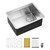 Fine Fixtures 23" x 18" x 10" - Undermount Single Bowl Kitchen Sink with Workstation Sets - SW101