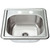 Fine Fixtures 15" x 15" x 5.5" - 22 Gauge Top Mount Single Bowl Stainless Steel Kitchen Sink - Two Hole - S201