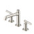 Gerber Montclare Two Handle Widespread Lavatory Faucet Transitional Spout w/ Metal Touch-Down Drain 1.2gpm, Polished Nickel - D304129PN