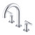 Gerber Montclare Two Handle Widespread Lavatory Faucet High-Arc Spout w/ Metal Touch-Down Drain 1.2gpm, Chrome - D304229