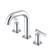Gerber Montclare Two Handle Widespread Lavatory Faucet Soft Bent Spout w/ Metal Touch-Down Drain 1.2gpm, Chrome - D304329