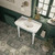 Whitehaus 41" Console Sink With Integrated Oval Bowl, Low-Rise Backsplash, Ceramic Leg Support & Overflow, White