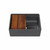 Whitehaus 27" Front Apron Single Bowl Fireclay Workstation Kitchen Sinks With Walnut Wood Cutting Board And Stainless Steel Grid, Dark Gray