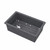 Whitehaus 31" Undermount/Drop-In Single Bowl Fireclay Kitchen Sinks, Stainless Steel Grid Included, Dark Gray