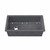 Whitehaus 34" Undermount/Drop-In Single Bowl Fireclay Kitchen Sinks, Stainless Steel Grid Included, Dark Gray