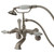 Kingston Brass Wall Mount Clawfoot Tub Filler Faucet with Hand Shower - Brushed Nickel CC55T8