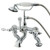 Kingston Brass Adjustable 3-3/8" - 10" Center Deck Mount Clawfoot Tub Filler Faucet with Hand Shower - Polished Chrome - CC410T1