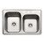 Hamat REVIVE 33'' x 22'' Kitchen Sink Top Mount Double Bowl - 1 Hole - Stainless Steel
