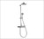Aquabrass 1/2" Thermostatic Shower Column Faucet with Handshower & Rainfall Showerhead - Brushed Stainless - 52635BSS