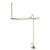 Kingston Brass Clawfoot Tub High Rise Faucet with Shower Riser, Shower Head, Curtain Rod, Drain, & 22" Supply Lines - Brushed Nickel - CCK4148PL