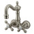 Kingston Brass 3-3/8" Wall Mount Clawfoot Tub Filler Faucet - Brushed Nickel CC1077T8