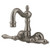 Kingston Brass 3-3/8" Wall Mount Clawfoot Tub Filler Faucet - Brushed Nickel CC1071T8