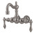 Kingston Brass 3-3/8" Wall Mount Clawfoot Tub Filler Faucet - Brushed Nickel CC1001T8