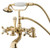 Kingston Brass 7" Deck Mount Clawfoot Tub Filler Faucet with Hand Shower - Polished Brass CC209T2
