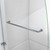 DreamLine AQUA UNO 34" x 58" Single Panel Hinged Tub Door - Chrome Trim - SHDR-3534586