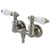 Kingston Brass 3-3/8" Wall Mount Clawfoot Tub Filler Faucet - Brushed Nickel CC35T8
