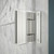 DreamLine UNIDOOR Frameless 51"-52" Adjustable Shower Door with Glass Shelves - Chrome Trim - SHDR-20517210S