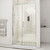 DreamLine UNIDOOR Frameless 43"-44" Adjustable Shower Door with Glass Shelves - Chrome Trim - SHDR-20437210S
