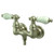 Kingston Brass 3-3/8" Wall Mount Clawfoot Tub Filler Faucet - Satin Nickel CC33T8