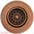 Linkasink D001 WC 1 7/8" Junior Bar or Lav Sink Basket  Strainer & Flange  - Weathered Copper