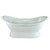 Kingston Brass 72" Cast Iron Double Slipper Pedestal Bathtub with 7" Centers Faucet Drillings - White