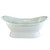 Kingston Brass 72" Cast Iron Double Slipper Pedestal Bathtub with 7" Centers Faucet Drillings - White - VCT7D723130
