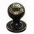 Top Knobs Britannia M44 1 1/4" Paris Cabinet Knob Mottled w/backplate - Dark Antique Brass