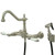 Kingston Brass Two Handle Widespread Wall Mount Kitchen Faucet & Side Spray - Brushed Nickel KS1248PLBS