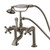 Kingston Brass 7" Deck Mount Clawfoot Tub Filler Faucet with Hand Shower - Brushed Nickel CC109T8