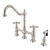 Kingston Brass Two Handle Widespread Kitchen Faucet & Side Spray - Satin Nickel KS1278AXBS